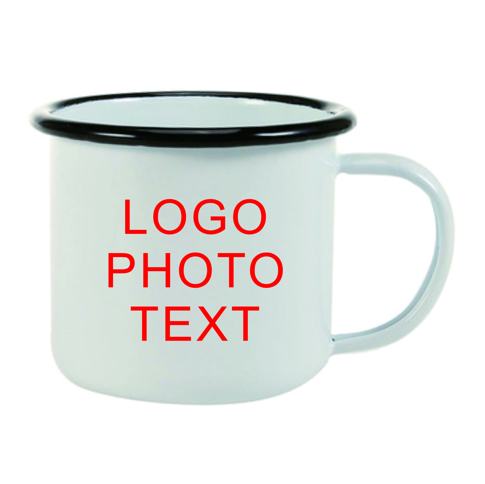 350ML Enamel Coffee Mug DIY LO - Coffee Tea Logo avaliação e preço