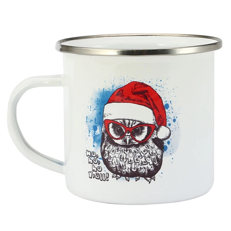 350ML Enamel Coffee Mug DIY LO - Coffee Tea Logo avaliação e preço
