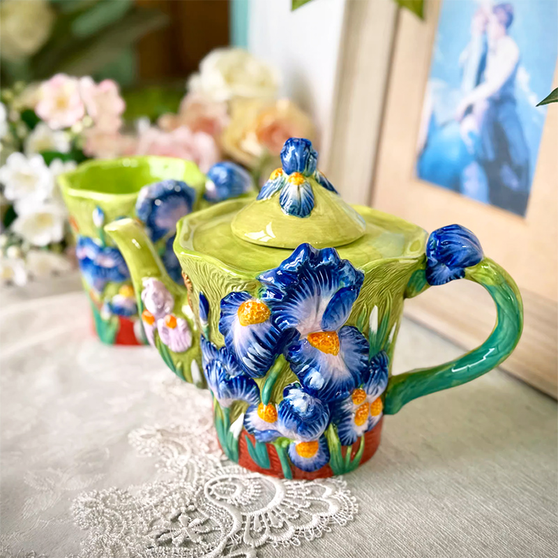 Creative Blue Floral Ceramic C - Coffee Tea Van avaliação e preço