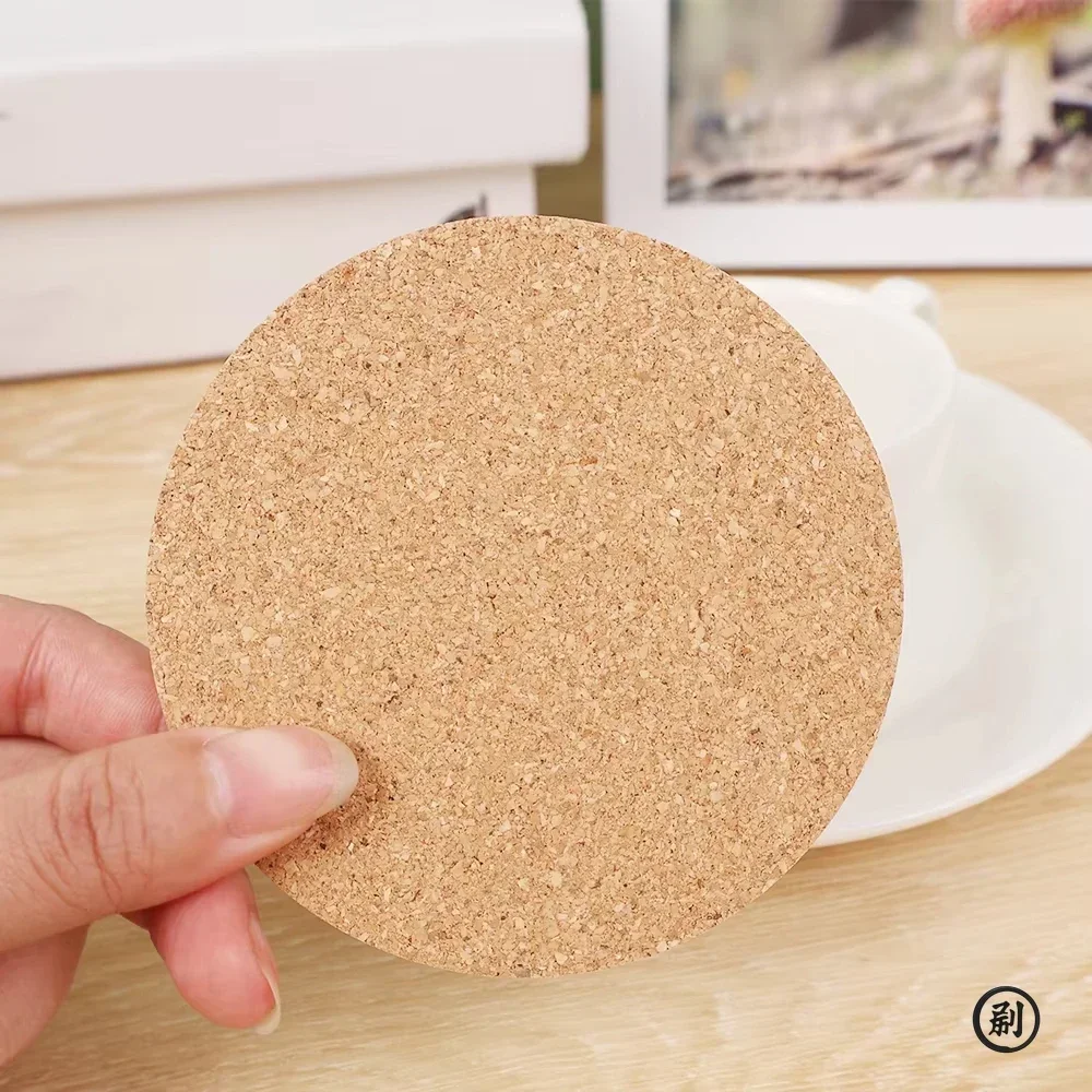 1/5/10PCS Round Wood Mats Natu - Coffee Tea Stand avaliação e preço
