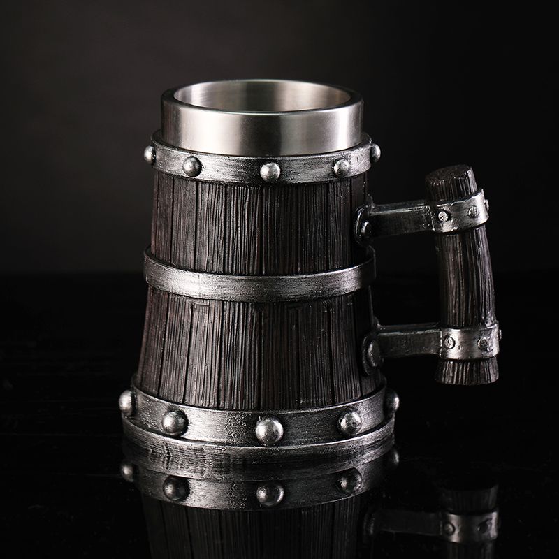 Wood Grain Beer Glass Resin St - Mug Tea Coffee avaliação e preço