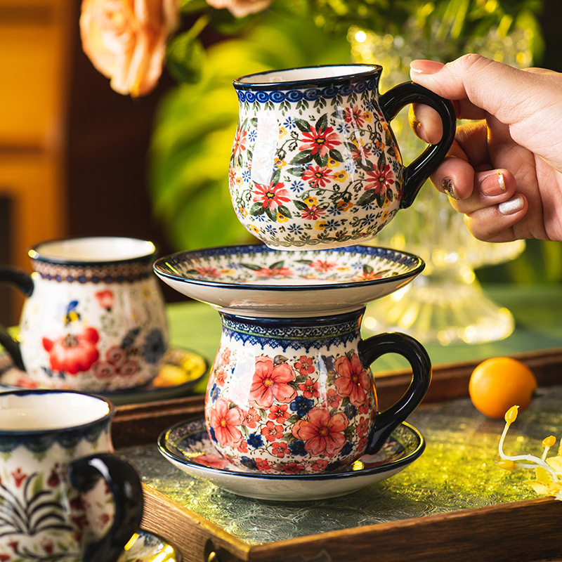 Bohemian Coffee Cup with Sauce - Coffee Tea Jar Set avaliação e preço