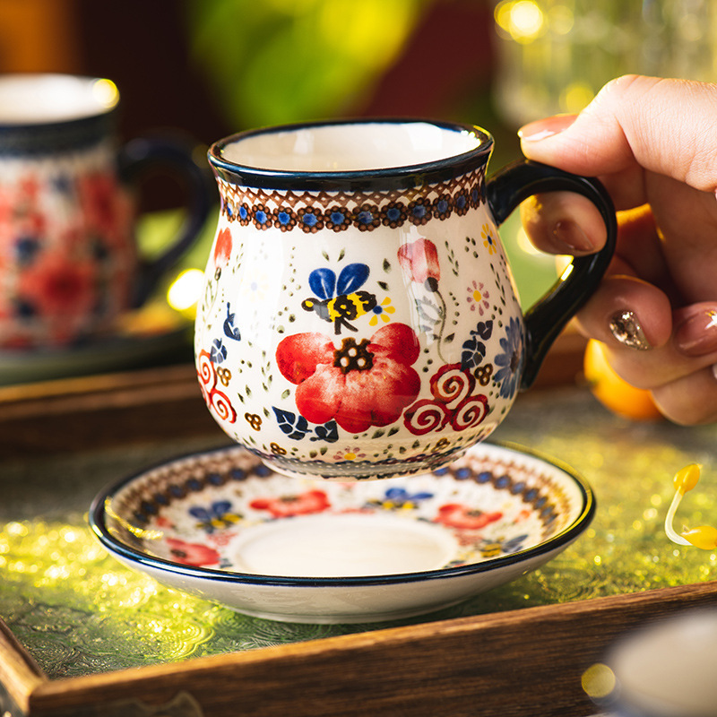 Bohemian Coffee Cup with Sauce - Coffee Tea Jar Set avaliação e preço