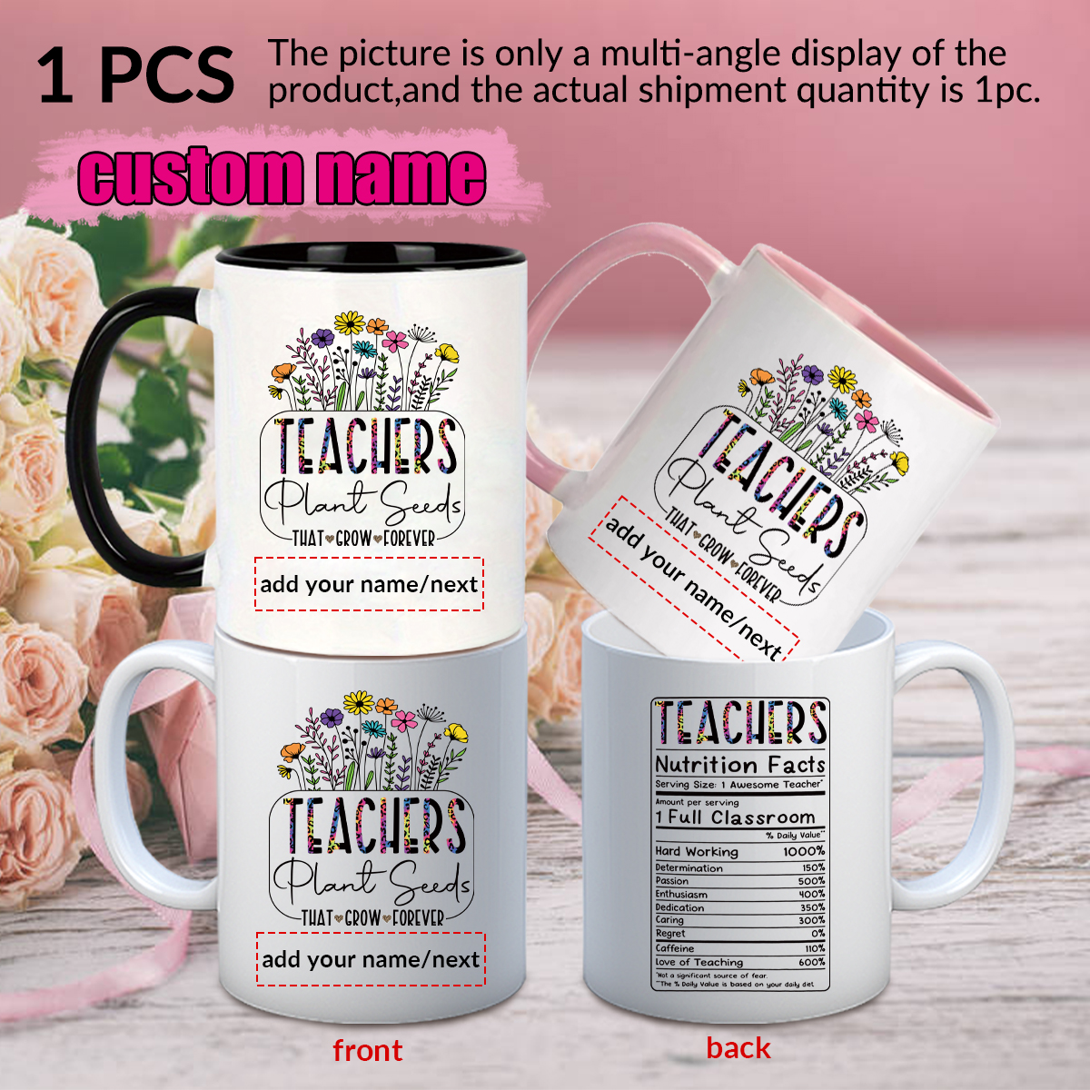 1pc Customize Name Personalise - Coffee Tea Logo avaliação e preço