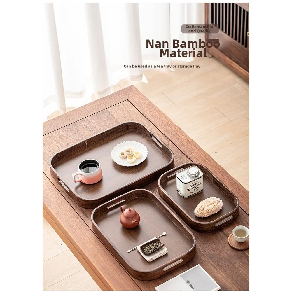 Wooden Tea Tray With Handles M - Coffee Tea Stand avaliação e preço