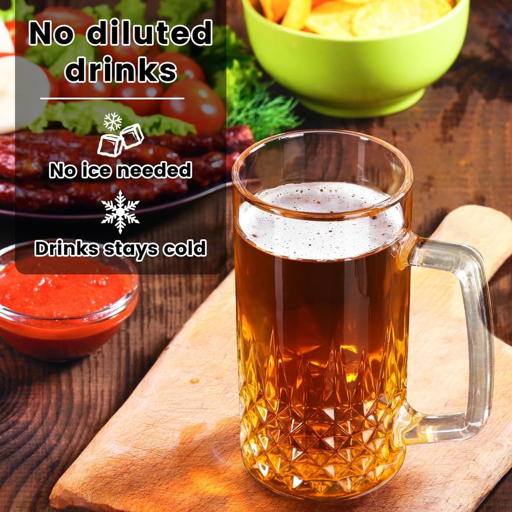 20 oz Heavy Glass Mugs Set of  - Coffee Tea Or avaliação e preço