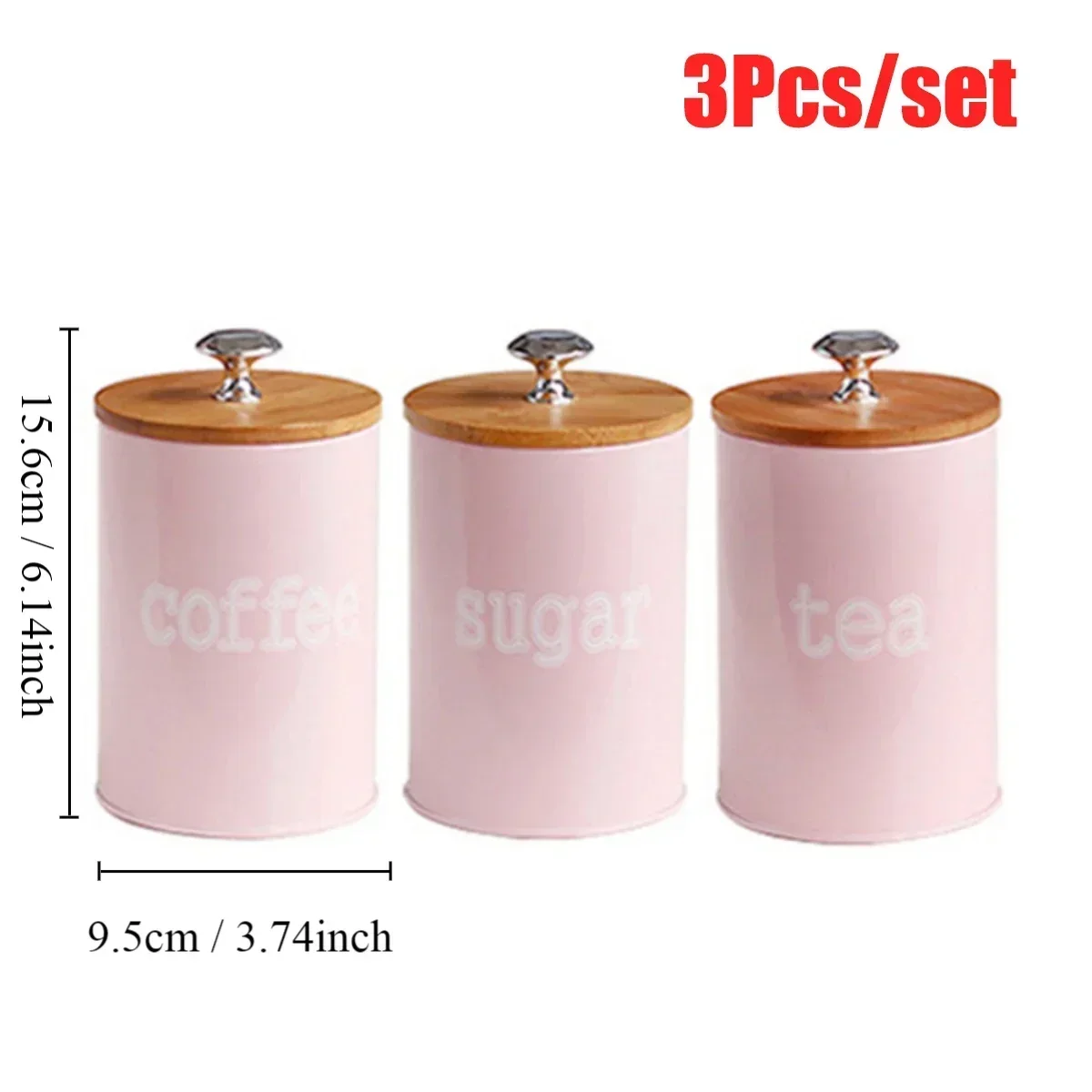 3Pcs/Set Tea Coffee Sugar Stor - Coffee Tea Jar Set avaliação e preço