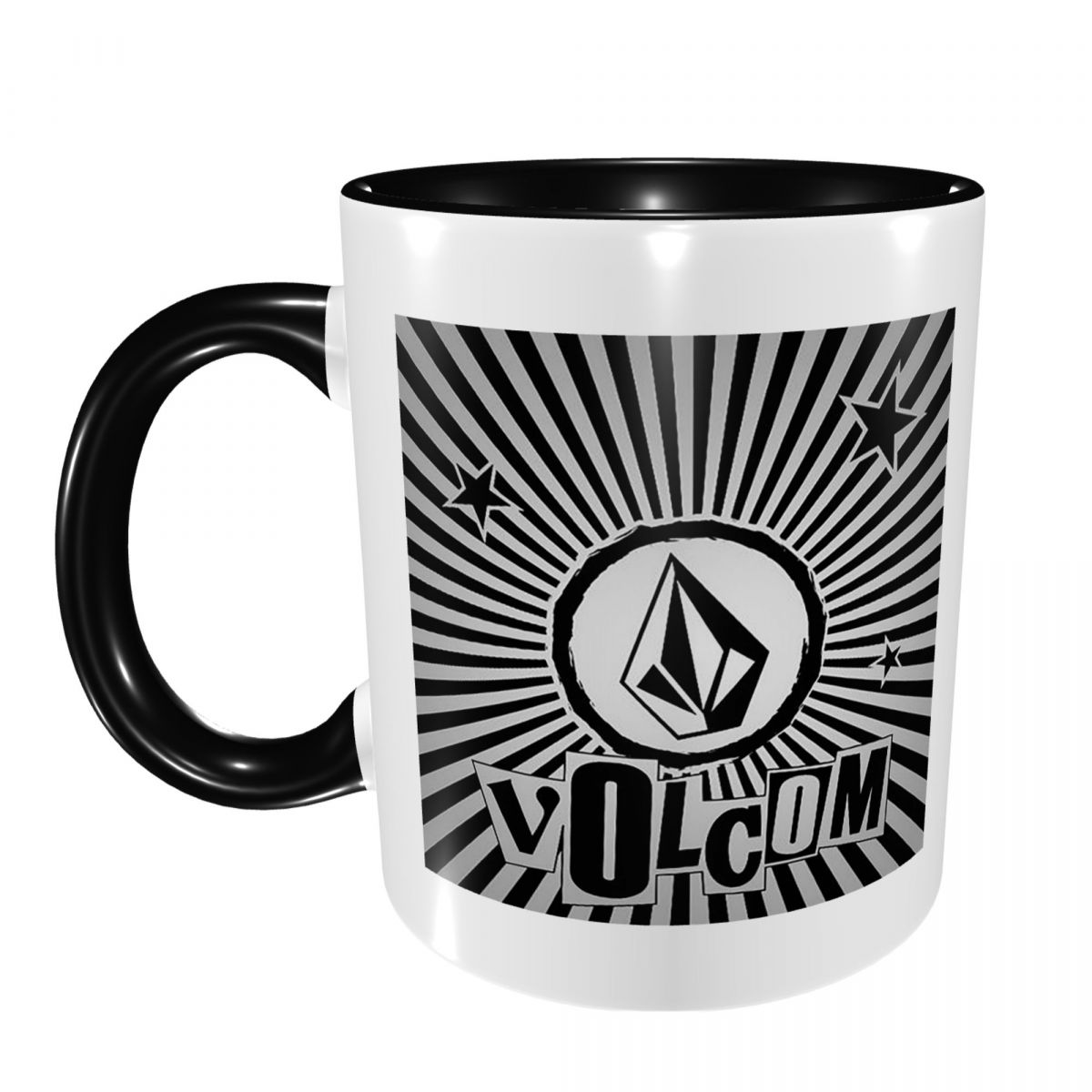 V-Volcom Logo Mug Funny Cerami - Coffee Tea Logo avaliação e preço