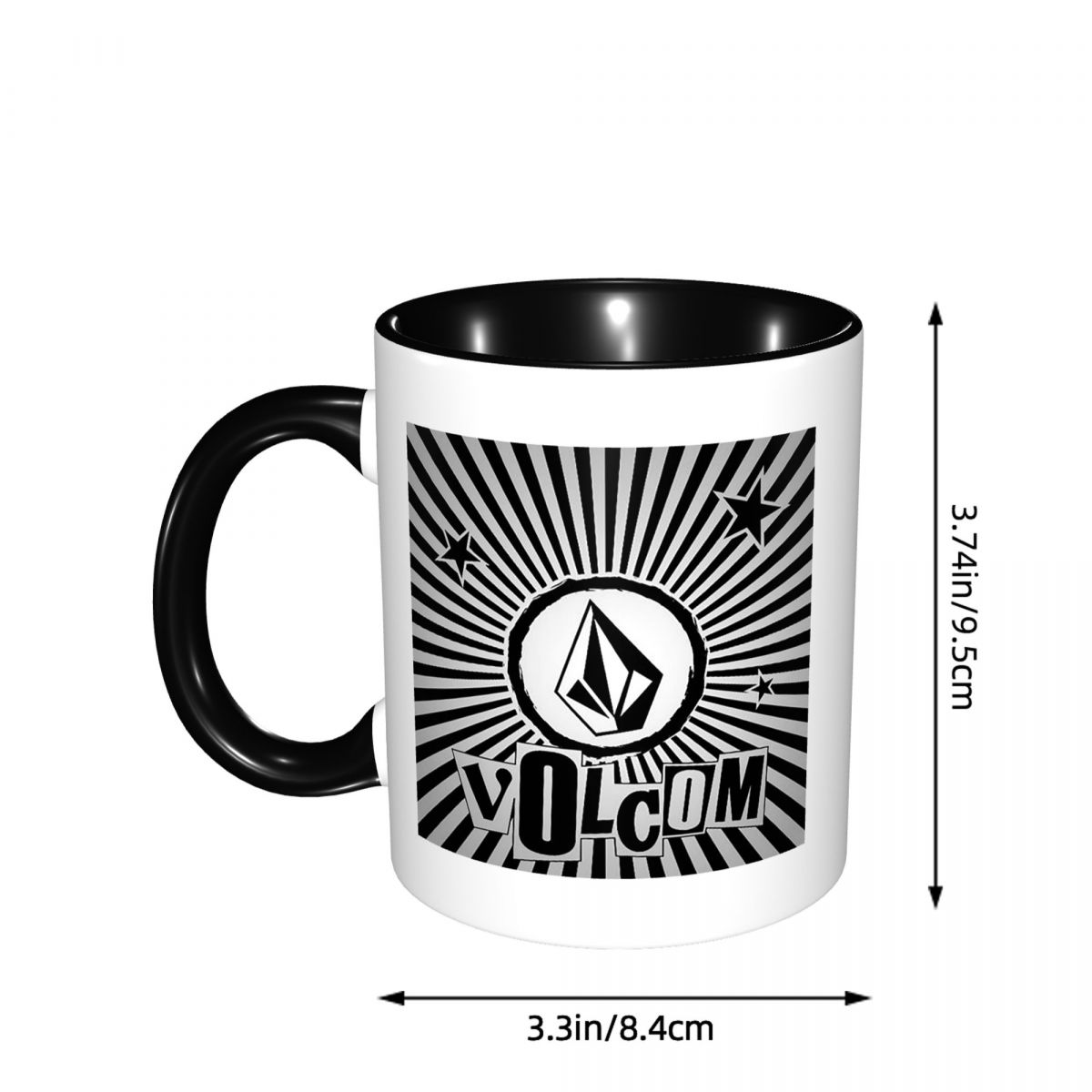 V-Volcom Logo Mug Funny Cerami - Coffee Tea Logo avaliação e preço